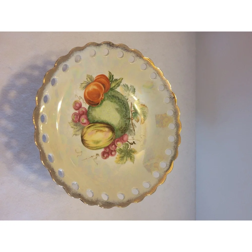 Trimont Ware Pedestal‎ Bowl Vintage Japan 8.5